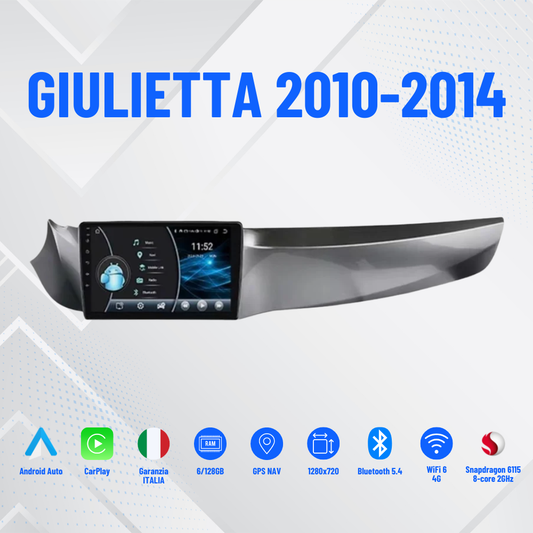 ALFA ROMEO Autoradio 9'' GIULIETTA 2010 in poi BLUETOOTH, USB PRESSEMBLATO PLUG&PLAY