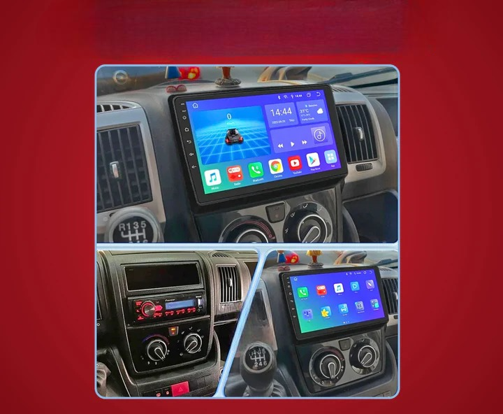 Fiat Ducato/jumper boxer (2006 in poi | 9 pollici | Mascherina Inclusa - Autoradio 2 Din Android auto + Carplay  Giga