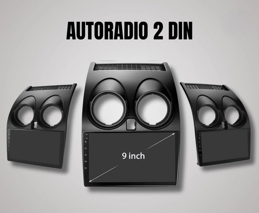 Nissan  Quasquai j10 (2006/2013) | 9 Pollici - Mascherina inclusa - Autoradio 2 Din Android auto + Carplay / Stereo Touch 4-64GB | Navigatore GPS + Bluetooth + Wifi