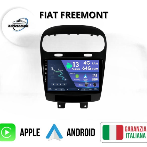 FIAT Freemont 2012-2014 9'' Touch Screen Android Octa Core Car Stereo CarPlay/DSP integrato WiFi/GPS/-8GB RAM+256G ROM