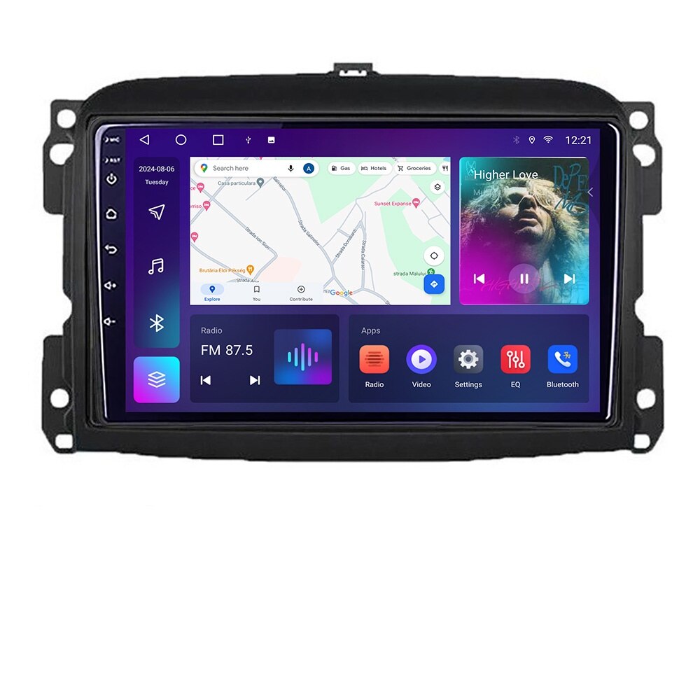 500l KIT AUTORADIO 4-64 GIGA  in  POI BLUETOOTH, USB, centralina canbas per recupero dei comandi al volante