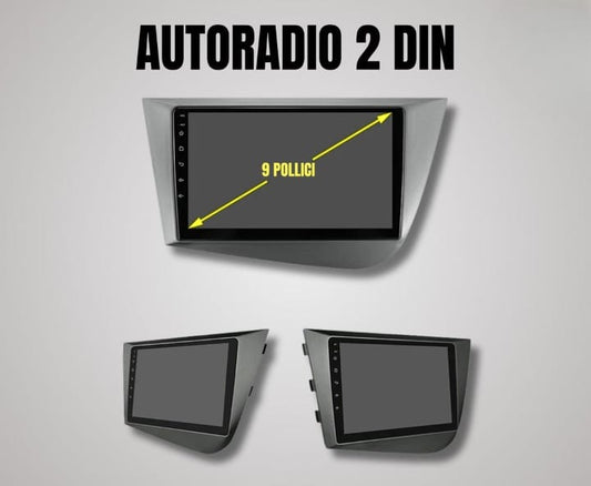 Seat Leon (2005-2012) | 9 pollici | Mascherina Inclusa| Autoradio 2 Din Android auto + Carplay / mk2 Stereo Touch 8/256gb | Navigatore GPS + Bluetooth + Wifi
