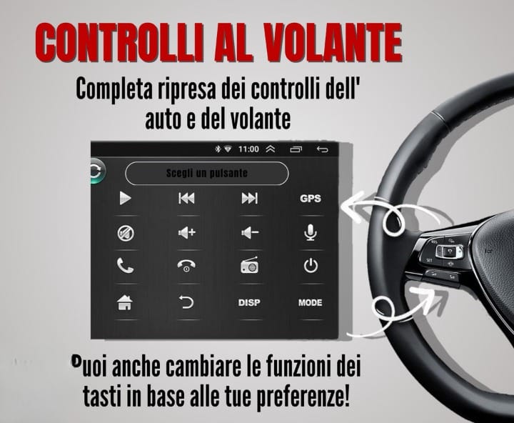 Ford focus 2017-2020  9" Pollici Android Autoradio GPS Navigazione/WiFi+Bluetooth, Sistema Multimediale Digitale Internet Touch Screen Da 1080P HD Per Auto, Fotocamera Posteriore,4-64giga+centralina canbas per recupero comandi al volante