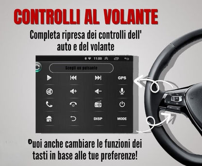 Ford focus 2017-2020  9" Pollici Android Autoradio GPS Navigazione/WiFi+Bluetooth, Sistema Multimediale Digitale Internet Touch Screen Da 1080P HD Per Auto, Fotocamera Posteriore,4-64giga+centralina canbas per recupero comandi al volante