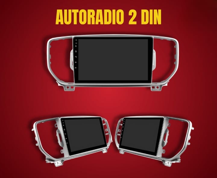 Kia Sportage (2016-2021) | 9 Pollici - Mascherina inclusa - Autoradio 2 Din Android auto + Carplay / kia kx5 QI Stereo Touch 4-64 GB| Navigatore GPS + Bluetooth + Wifi