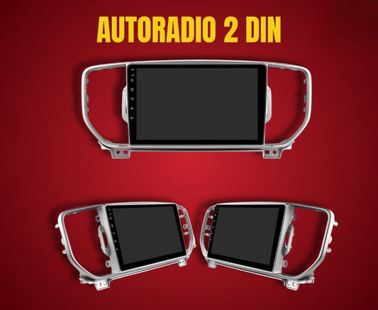 Kia Sportage (2016-2021) | 9 Pollici - Mascherina inclusa - Autoradio 2 Din Android auto + Carplay / kia kx5 QI Stereo Touch 4-64 GB| Navigatore GPS + Bluetooth + Wifi