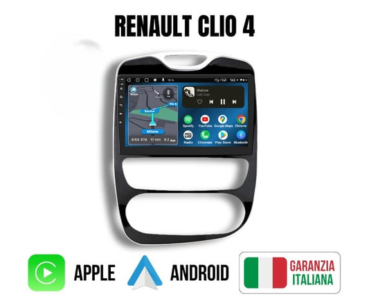 Renault Clio 4 (2012/2019) | 9”Pollici - 8-256 GB Mascherina inclusa -Autoradio 2 Din Android auto + Carplay / Stereo Touch | Navigatore GPS + Bluetooth + Wifi
