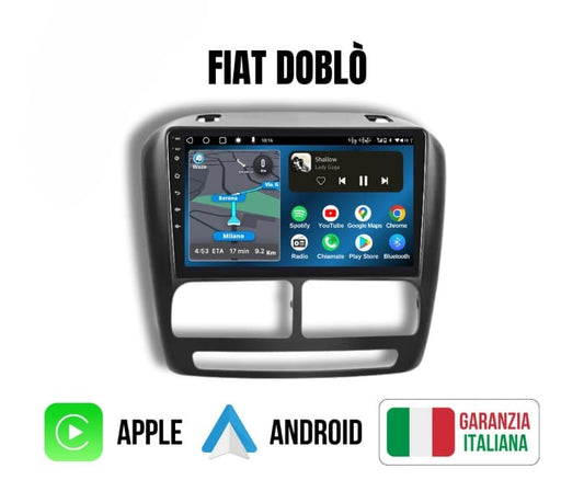 Fiat Doblò (2010-2015) 9 pollici | Mascherina Inclusa Autoradio 2 Din Android auto + Carplay / Stereo Touch 8/256gb - | Navigatore GPS + Bluetooth + Wifi
