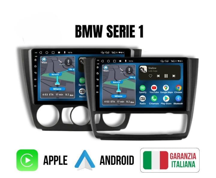 Bmw serie 1 (2004-2012) | Autoradio 2 Din Android auto + Carplay / bmw e81 e82 e87 e88 Stereo Touch 4/64gb | Navigatore GPS + Bluetooth + Wifi