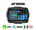 Jeep Renegade (2015-2021) | 9 Pollici - Mascherina Inclua- Autoradio 2 Din Android auto + Carplay / Stereo Touch 4-64GB | Navigatore GPS + Bluetooth + Wifi + microfono esterno