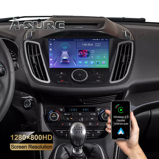 AUTORADIO NAVIGATORE 9" FORD C-MAX 2015  DAL 13 ANDROID 13- 4GB RAM 64 GB ROM IPS DSP CARPLAY